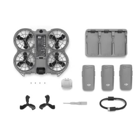 DJI Neo 2 Fly More Combo (Tylko dron) - dron, 4K/60FPS, ActiveTrack, 3x akumulator, hub do ładowania - zawartość zestawu